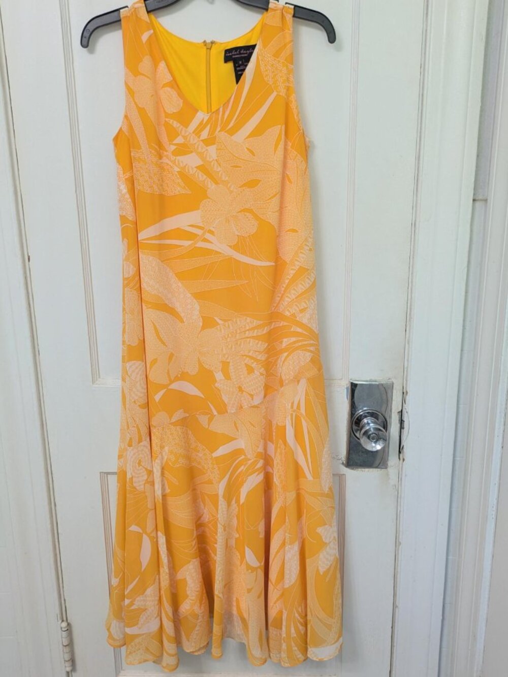 Isabel Hayley Yellow Tropical Dress - Size 10